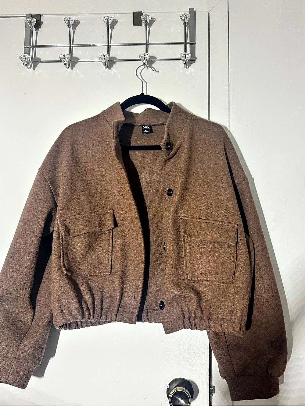 Dazy Brown Bomber Jacket Size Large Like New